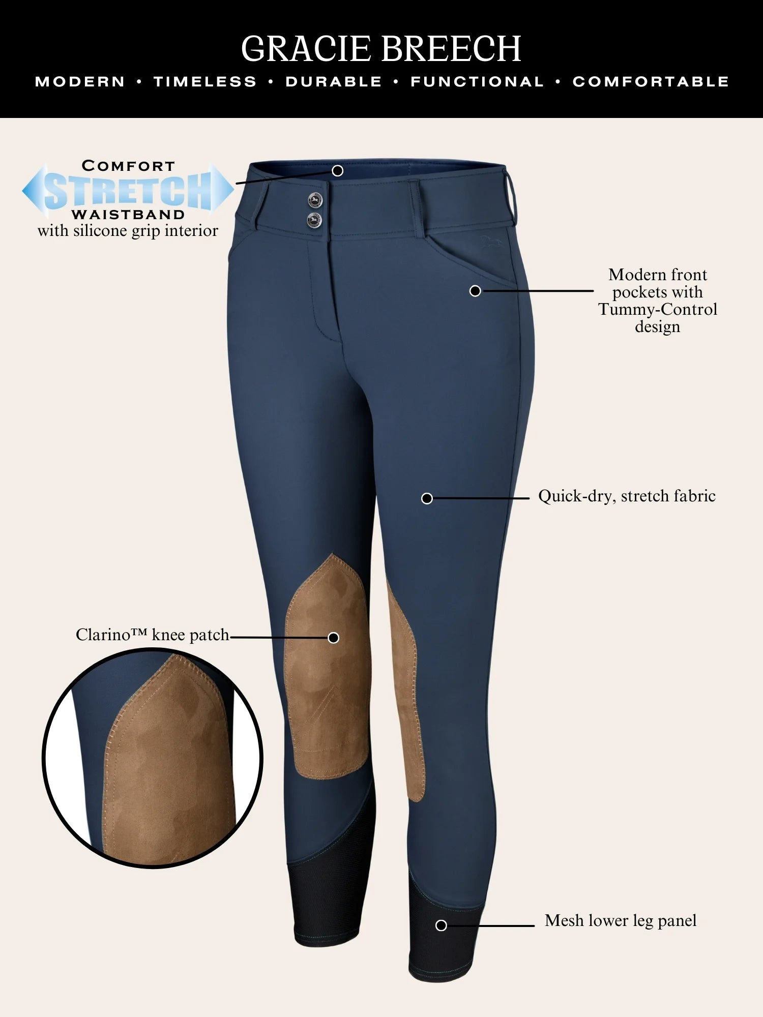 Gracie Knee Patch Breech
