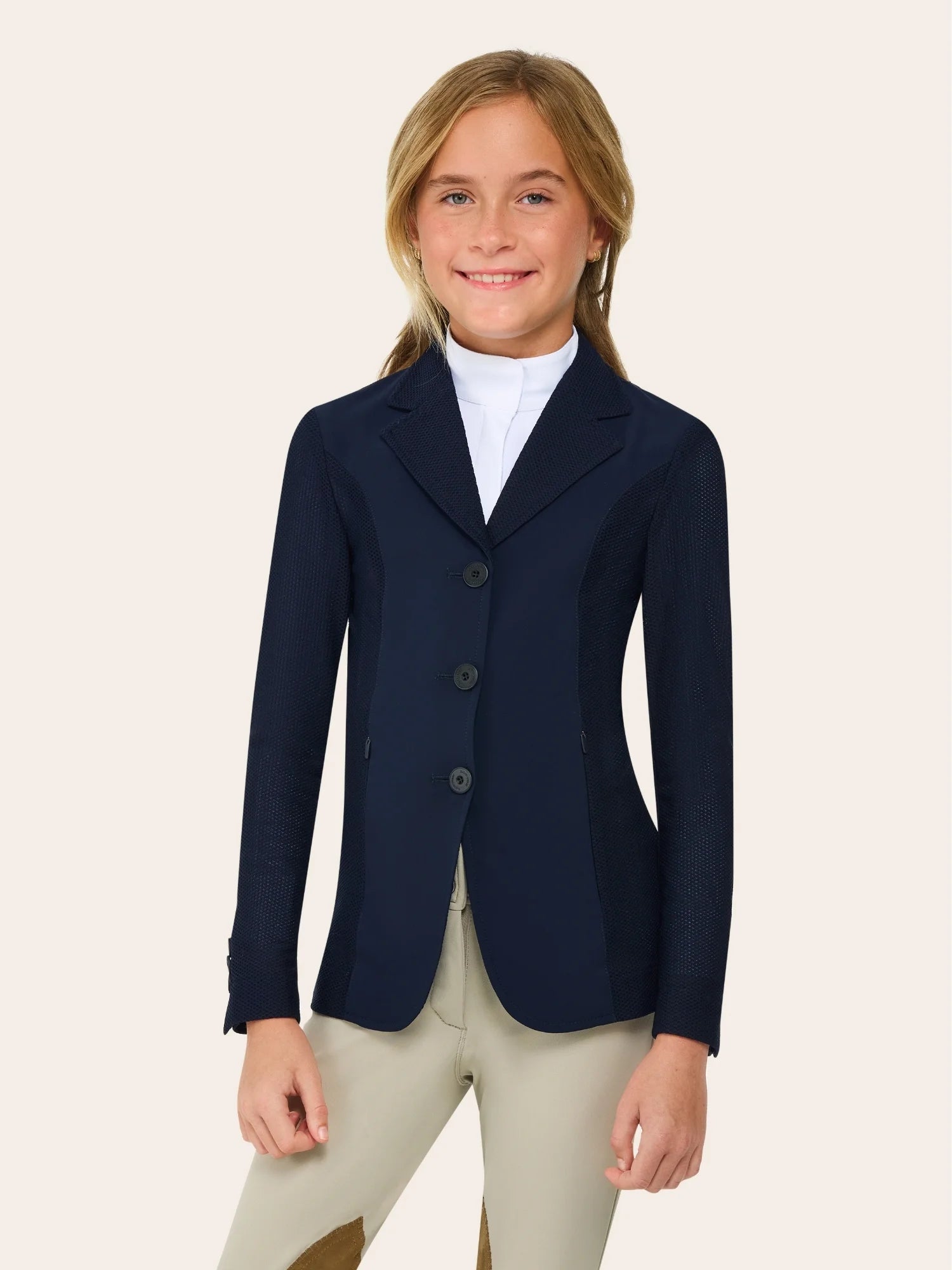 Giacca Da Spettacolo RJ Classics Harmony Mesh Per Ragazze – Blu Con Distintivo, Nuova Con Etichette - Foto 4