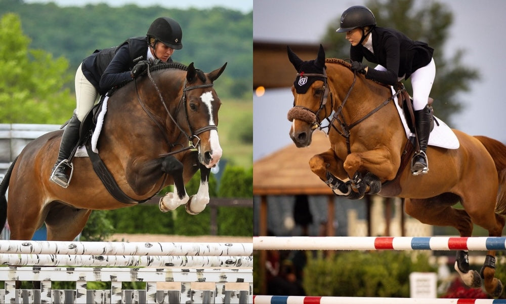 hunter jumper riders clearing fences